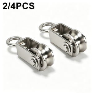2/4PCS Cable Pulley Wheel 304 Stainless Steel Swivel Pulley Block Silence Rotation Traction Wheel Lifting System For Home Gym