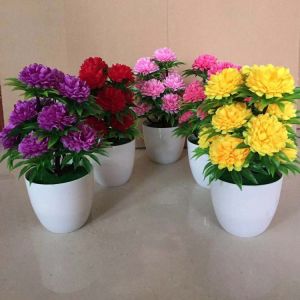 Unico PBP20 Tanaman Hias Plastik Pot Bunga Mawar Artificial Roses Flower Ornamen Hiasan Dekorasi Ruangan Kamar Meja Rumah Buatan COD