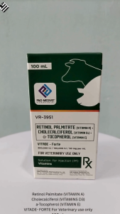 Vitamin A Vitamin D3 Vitamin E Vitade-Forte Solution for Injection (IM) FOR ANIMALS/ FOR VETERINARY USE 10ML ONLY