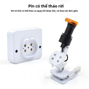 Đèn Pha Nha Khoa Không Dây 5W Với Ống Nhòm Có Độ Phóng Đại Ánh Sáng Có Thể Điều Chỉnh Dành Cho Kính Lúp Nha Khoa Sử Dụng Trong Phòng Thí Nghiệm Y Tế - Bao Gồm 2 Pin