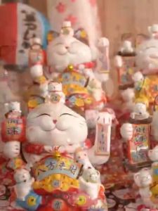 【现货】12寸双用式手摇陶瓷招财猫【READY STOCK 】12 Inch Dual Use Hand Shaker Ceramic Fortune Cat Lucky Cat