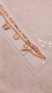 Gelang Charm Kupu-kupu - Titanium Steel 18K Vacuum Plated (HR12002)
