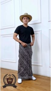 Sarung Batik Aksara Jawa Goyor Handprint