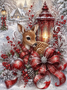 Huacan Full DIY Diamond Painting Christmas Deer Diamond Embroidery Animal Complete Kit Picture Of Rhinestones Handmade Gift