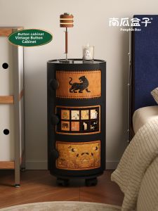 NANGUAHEZI | Retro Style Storage Cabinet Moveable