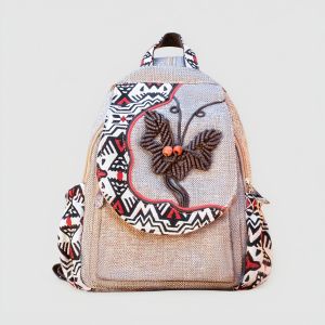 Nanxiaoxiang Backpack Womens Cotton Linen Canvas Backpack Casual Minimalist Ethnic Style Chinese Style Outing Travel Bags Women
