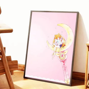 KAYOU | DIY Oil Painting Kit Sailor Moon Anime Character Paint By Numbers Artwork on Canvas for Home Wall Decoration Gift Frameless