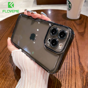 FLOVEME Transparent Shockproof Armor Phone Case For iPhone 14 13 12 11 Pro Max XS XR X 8 7 Plus Soft Silicone Full Protective Anti Shock Back Cover
