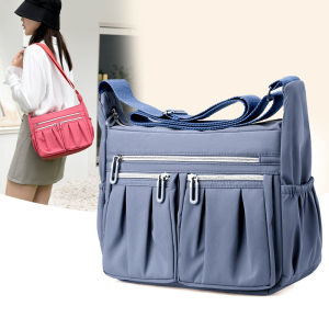New 2023 Womens Crossbody Bag Large Capacity Oxford Cloth Nylon Single Shoulder Bag Fashionable Versatile Multi-layered Handbag
