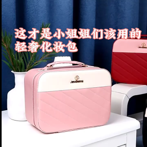 High-End Aesthetic Portable Large-Capacity Cosmetic Organizer Bag - Travel Handheld Gift Makeup Case