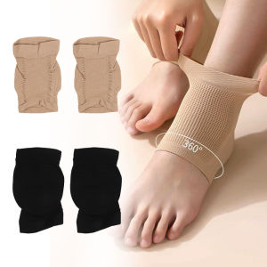 แผ่นรองส้นเท้าป้องกันการเกิดโรครองช้ำใต้ฝ่าเท้า ถุงเท้าซิลิโคนกันแตก ช่วยเพิ่มความชุ่มชื้น บรรเทาอาการปวดเท้า สำหรับทุกเพศ