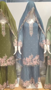 [PRE-ORDER 15 DAYS] READYMADE EMBROIDERED GEORGETTE PAKISTANI PLAZZO SUIT