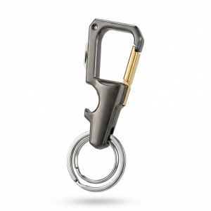 Zinc Alloy Car Keychain Multi‑Functional Carabiner Keychain & Bottle Opener Durable Key Ring