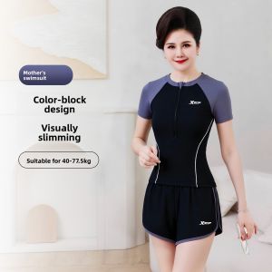XTEP | New Slender Hiding Belly Womens Swimwear Divisible Flat Angle Swimsuit