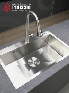 อ่างล้างจาน อ่างล้างจานสแตนเลส 304อ่างล้างจานสแตนเลส อ่างล้างจานสแตนเลส 1 หลุมอ่างล้างจานลึก 210 ทำความสะอาดง่าย G423