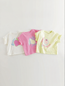 Marc&Janie | Cool Cartoon Graffiti Lace Girls T-shirt