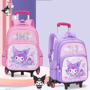 6 Wheels Cute KUROMI CINNAMOROLL MELODY Good Quality Trolley Luggage Bag Rolling Backpack School Kids Luggage Travel Bag ✅✅✅✅✅✅**** PRINTING CUSTOM LOGO AVAILABLE *****✅✅✅✅✅✅