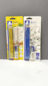 STAEDTLER 2B PENCILS (SET OF 6 NORIS & NORICA WITH SHARPENER AND ERASER)