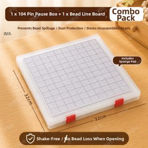 YUGUANG | Anti-Scatter Bean & Dust-Proof Storage Box 104 Pins