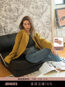 JENDES round Neck Short Outerwear Womens Style High-End Fur Sensation Long Hair Simple Elegance Commuting