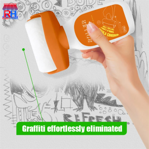 Ruby home 500g white paint renovation wall roller paint brush to cover graffiti stains cleaning roller brush