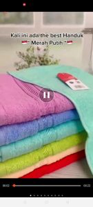 COD HANDUK MANDI MERAH PUTIH JUMBO DEWASA UKURAN 70x140CM HANDUK MANDI DEWASA MERAH PUTIH DAYA TINGGI