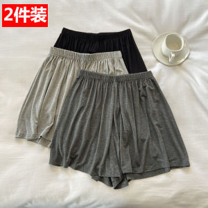 สูง เอว Modal ขากว้าง ผ้าฝ้าย ผู้หญิง กางเกงขาสั้น ชุดอยู่บ้านห้าจุด ลำลอง กลางแจ้ง ฤดูใบไม้ผลิ ฤดูร้อน บาง เลกกิ้ง ชุดนอน