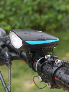 HYTRA Lampu Sepeda LED Super Terang 300 Lumens Klakson Tahan Air 3 Mode USB Rechargeable 2000mAh Untuk Semua Sepeda