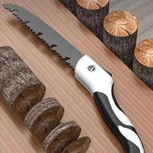 Folding Hand Saw Multi-Purpose Outdoor Tool with Rust-Resistant CoatingCollapsible Design for Gardening/Pruning/Woodworking