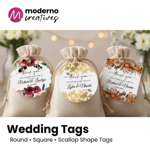 30pcs Thank You Tags for Wedding Debut Birthday | Customized Souvenir Tags