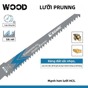 5 Chiếc 6-Inch 150 Mm CRV Chuyển Động Qua Lại Lưỡi Cưa 6TPI Cho Gỗ Tỉa Gỗ Dụng Cụ Cắt R644GS Nhà DIY