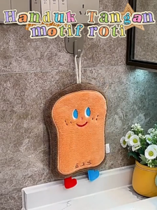 Yoibeauty - Handuk Tangan Hand Towel Bakery Style Bread Cheese Cute Lap Tangan Handuk Tebal Tali Gantung Motif Kue Lucu