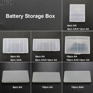 JCD 4/6/8/10 Slots Plastic Hard Container Case Battery Storage Box For AAA / AA Battery Organizer Accessories