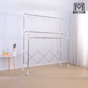 Upgraded H Type  1.5M ( 4 Poles) -Stainless Steel Laundry Rack For Drying Towels Sheets and Quilts | Adjustable Movable and Foldable For Easy Storage Drying Rack for Hanging Clothes | Clothes Drying Rack |  | Retractable Laundry
