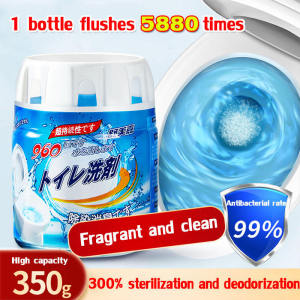 New Toilet Flush Deodorizer Toilet Bowl Automatic Toilet Bowl Cleaner Removing Stains Toilet Cleaner 350g