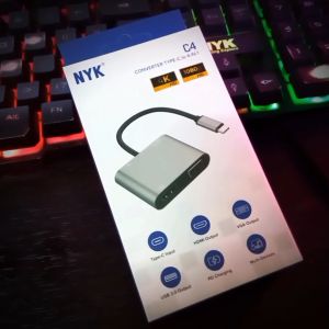 USB TYPE C TO HUB TYPE C HDMI VGA USB3.0 CONVERTER ADAPTER TYPE C NYK C4
