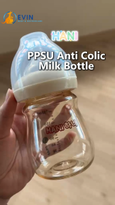 EVIN HANI PPSU Baby Feeding Anti-Colic Milk Bottle 180ml/240ml BPA Free Wide Neck Soft Silicone