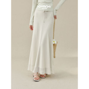 OUYANGXI | Áo Dáng Asymmetrical Layered Ruffle Quai Dây Qua Vai