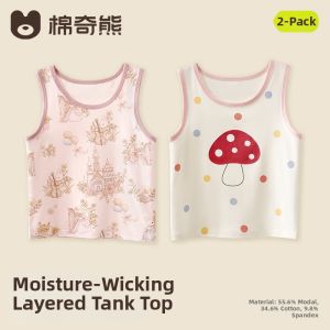 MIANQIXIONG | Versatile Sleeveless Base Layer Cartoon Tummy Protecting Tank Top for Kids