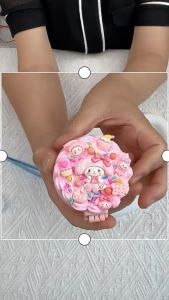 SG EmmAmy Kids Handmade DIY Cream Glue Air Cushion Comb Material Set Educational Toys Small Gift for girls DIY mirror and comb in one