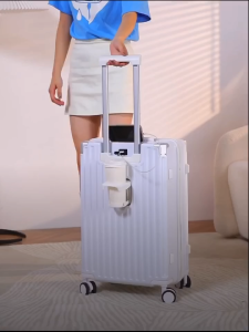 [ฟังก์ชั่นการชาร์จ USB]  กระเป๋าเดินทางล้อลาก 20/24นิ้ว  PC+ABS มีซิปรุ่นซิปล็อครหัสได้ รหัสล็อค กระเป๋าล้อลาก