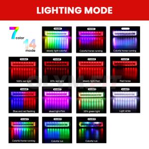 Rainbow Bicycle Bike Tail Rear Light LED USB Rechargeable Lights Cycling Accessories