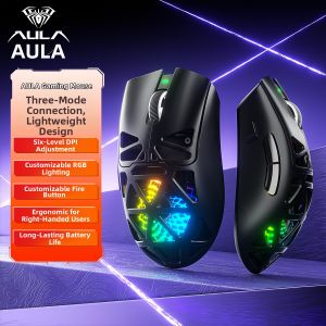 AULA | Hollow Lightweight Tri-Mode Gaming Mouse Wireless Right-handed