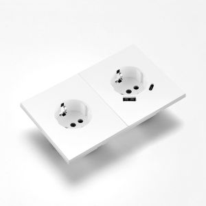 Skin Sensation USB A+C Integrated Panel Power Sockets Embedded Wall Socket Skin Feel Paint DIY Combination Embedded Paint Socket