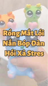[Đồ chơi giáo dục] Rồng Mắt Lồi Đồ Chơi Gấu Trúc Nắn Bóp Đàn Hồi Giảm Stress Hình Ốc Sên Nắn Bóp Đàn Hồi Giảm Stress