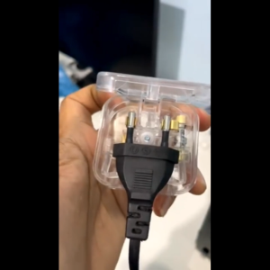 NARIO MALAYSIA (EU TO MSIA/UK) FUSED Transparent EURO 2 Pin To 3 Pin Plug Converter 240V Fits 5A Power Fuse Adaptor Penukar Palam 插头转换器