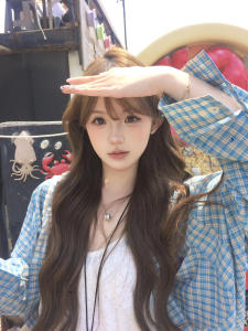 Áo Khoác Sơ Mi Kẻ Sọc Màu Xanh Phong Cách Hàn Quốc Dành Cho Nữ Mùa Hè Mỏng Rộng Rãi Chống Nắng Áo Len Cardigan Hở