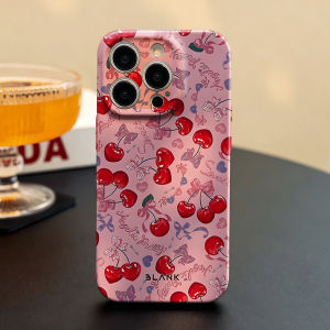 Cherry & Bow Coquette For iPhone 17 16 15 14 13 Pro Max Air 17e Hard tpu Bumper Cover Coque Case Blank
