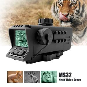 Digital Night Vision Scope IR Holographic Sighting 7X Zoom Hunting Telescope MS32 HD Infrared Night Vision Rifle Red Dot Sight