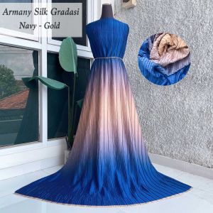 Harga Per 05 meter | ARMANI SILK OMBRE MOTIF | PLISKET ARMANI SILK GRADASI | KAIN PLISKET